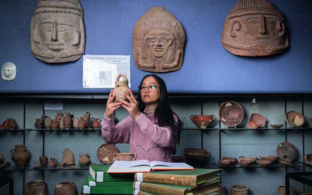 An archaeology student at work at Bar-Ilan University. An archaeology student at work at Bar-Ilan University.