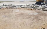 Repair works are seen at Syria's Damascus International Airport, after an airstrike attributed to Israel, June 12, 2022. (SANA)