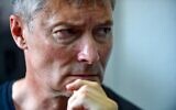 Russian opposition figure and former mayor of Yekaterinburg Yevgeny Roizman attends an interview with AFP at his charity fund in the main Urals city of Yekaterinburg on July 15, 2022. (Alexei Vladykin/AFP)