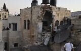 A picture taken after clashes between Israeli troops and Palestinian gunmen in the Old City of Nablus in the West Bank on July 24, 2022 (JAAFAR ASHTIYEH / AFP)