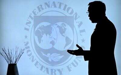 International Monetary Fund (IMF) Chief Economist Pierre Olivier Gourinchas speaks during an interview with AFP at the IMF headquarters in Washington, DC, on July 26, 2022. (OLIVIER DOULIERY/AFP)