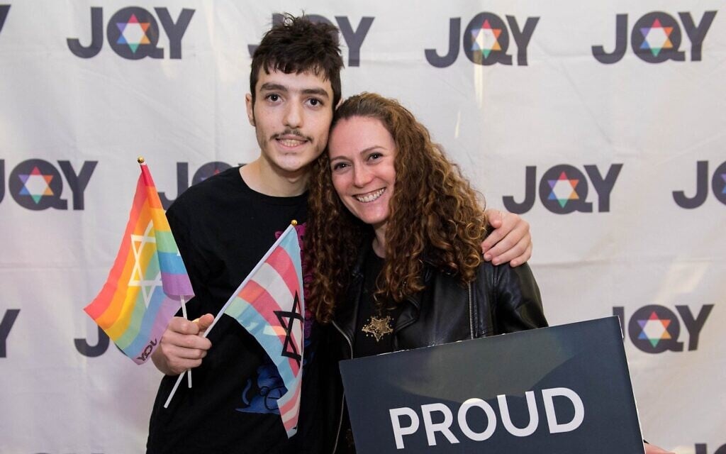 Yitzi Halberstam (left) spoke on the first panel of queer Orthodox highschoolers at JQY's Pride=Nachas event. (Courtesy JQY/ via JTA) Yitzi Halberstam (left) spoke on the first panel of queer Orthodox highschoolers at JQY's Pride=Nachas event. (Courtesy JQY/ via JTA)