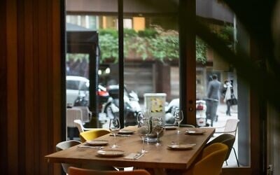 Xerta, a restaurant in Barcelona, sits in the L'Antiga Esquerra de l'Eixample neighborhood of the city. (Courtesy of Xerta/ via JTA)