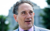 Andy Levin, a Democrat representing Michigan's 9th district, is seen at the House steps of the Capitol during the last votes of the week on May 20, 2021. (Tom Williams/CQ Roll Call via JTA)