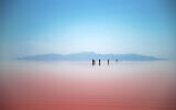 Illustrative -- Iranians spend time in Urmia Lake near Urmia, northwestern Iran, August 26, 2016. (AP Photo/Ebrahim Noroozi)