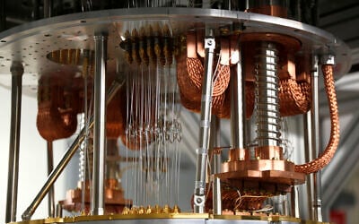 This Feb. 27, 2018, photo shows electronics for use in a quantum computer in the quantum computing lab at the IBM Thomas J. Watson Research Center in Yorktown Heights, NY. (AP/Seth Wenig)