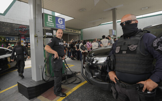Illustrative: Police in Sao Paulo, Brazil, Tuesday, Feb. 8, 2022. (AP Photo/Andre Penner)