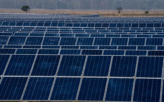 A solar power plant in Mikir Bamuni village, Nagaon district, northeastern Assam state, India, Feb. 18, 2022 (AP Photo/Anupam Nath) A solar power plant in Mikir Bamuni village, Nagaon district, northeastern Assam state, India, Feb. 18, 2022 (AP Photo/Anupam Nath)