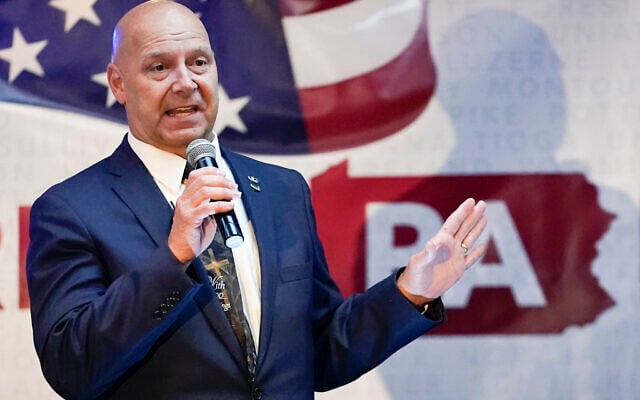 State Sen. Doug Mastriano, R-Franklin, a Republican candidate for Governor of Pennsylvania, speaks at a primary night election gathering in Chambersburg, Pa., May 17, 2022.(AP Photo/Carolyn Kaster, File) State Sen. Doug Mastriano, R-Franklin, a Republican candidate for Governor of Pennsylvania, speaks at a primary night election gathering in Chambersburg, Pa., May 17, 2022.(AP Photo/Carolyn Kaster, File)