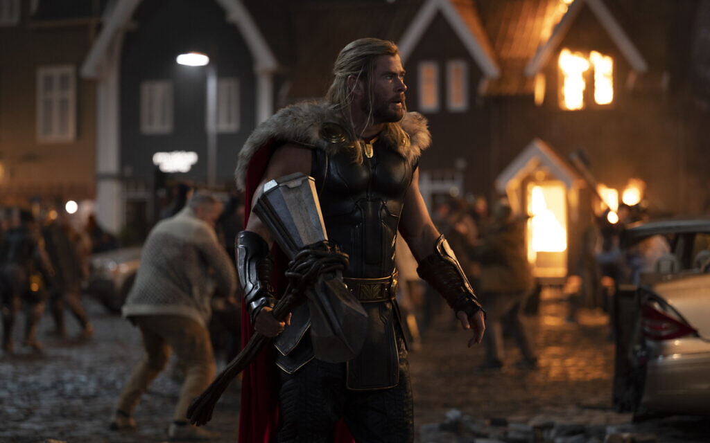 Chris Hemsworth in a scene from 'Thor: Love and Thunder.' (Jasin Boland/Marvel Studios-Disney via AP)