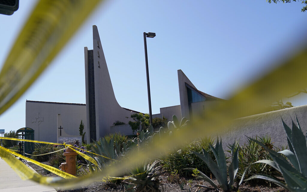 Crime scene tape surrounds Geneva Presbyterian Church in Laguna Woods, California, May 17, 2022. (AP Photo/Ashley Landis, File) Crime scene tape surrounds Geneva Presbyterian Church in Laguna Woods, California, May 17, 2022. (AP Photo/Ashley Landis, File)