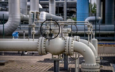 Pipes of the gas storage plant Reckrod are pictured near Eiterfeld, central Germany, July 14, 2022, after the Nord Stream 1 pipeline was shut down due to maintenance. (Michael Probst/AP)