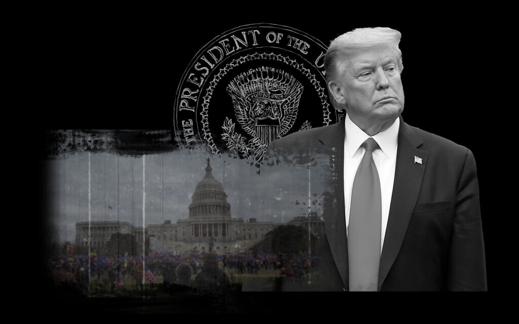 AP Illustration of scenes of the Capitol riots and an image of Trump. (AP) AP Illustration of scenes of the Capitol riots and an image of Trump. (AP)
