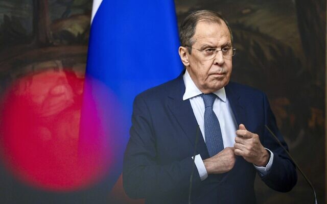 Russian Foreign Minister Sergey Lavrov attends a news conference in Moscow, Russia, on July 21, 2022 (Russian Foreign Ministry Press Service via AP, File) Russian Foreign Minister Sergey Lavrov attends a news conference in Moscow, Russia, on July 21, 2022 (Russian Foreign Ministry Press Service via AP, File)