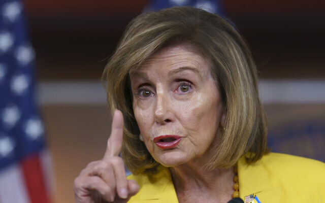 Speaker of the House Nancy Pelosi talks with reporters at the Capitol in Washington on July 21, 2022. (AP Photo/J. Scott Applewhite, File) Speaker of the House Nancy Pelosi talks with reporters at the Capitol in Washington on July 21, 2022. (AP Photo/J. Scott Applewhite, File)