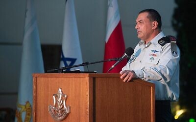 Maj. Gen. Eyal Zamir, then-outgoing IDF deputy chief of staff during a ceremony July 11, 2021. (Israel Defense Forces)