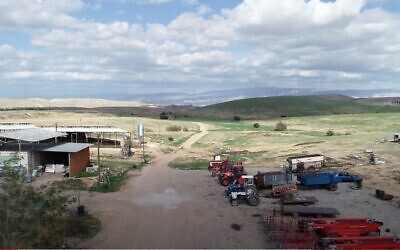 Screen capture from video of the Einot Kedem (Omer's Farm) illegal outpost in the Jordan Valley, 2020. (YouTube)