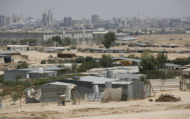 A view of the bedouin town of Segev Shalom, June 23, 2008. (Miriam Alster/Flash90) A view of the bedouin town of Segev Shalom, June 23, 2008. (Miriam Alster/Flash90)