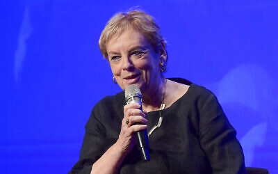 File: Dorit Beinish speaks in Jaffa, on November 9, 2021 (Avshalom Sassoni/Flash90)