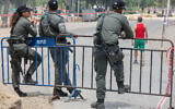 Illustrative: Border Police officers in Ben Shemen Forest, May 5, 2022. (Flash90)