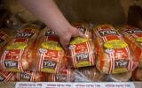 Bread for sale at the Rami Levy supermarket in Jerusalem on July 17, 2022. (Yonatan Sindel/Flash90)