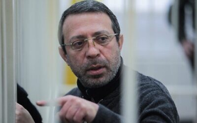 Hennady Korban attends a hearing in his corruption trial in Kyiv, Ukraine, Jan. 25, 2016. (Serhii Nuzhnenko/Pacific Press/LightRocket via Getty Images/JTA)