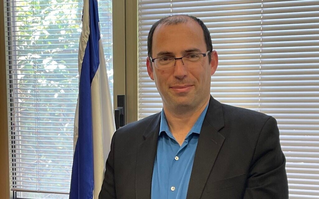 Religious Zionism party MK Simcha Rothman in his Knesset office, July 5, 2022. (Jeremy Sharon) Religious Zionism party MK Simcha Rothman in his Knesset office, July 5, 2022. (Jeremy Sharon)
