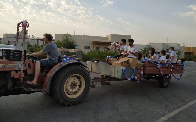 Introducing new members on Kibbutz Mevo Hama. (courtesy Ayelet Harris)