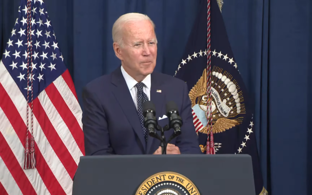 US President Joe Biden delivers remarks in Jeddah, Saudi Arabia, July 15, 2022. (Screenshot: Youtube) US President Joe Biden delivers remarks in Jeddah, Saudi Arabia, July 15, 2022. (Screenshot: Youtube)