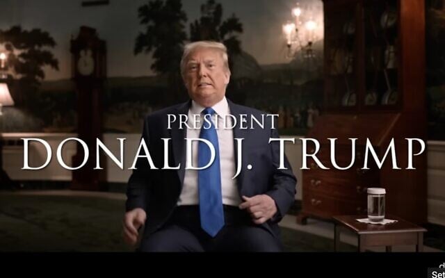 Screen capture from video of the documentary 'Unprecedented,' featuring interviews with then-US president Donald Trump and his inner circle, 2020. (YouTube) Screen capture from video of the documentary 'Unprecedented,' featuring interviews with then-US president Donald Trump and his inner circle, 2020. (YouTube)