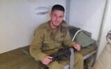 Shehadeh Abu Alqian, 25, who is charged with spying for a Gaza-based terror group, is seen wearing an Israeli military uniform in May 2022. (Courtesy)