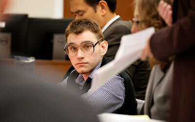 Marjory Stoneman Douglas High School shooter Nikolas Cruz at the defense table during the penalty phase of his trial, July 6, 2022, at the Broward County Courthouse in Fort Lauderdale, Florida. (Carline Jean/South Florida Sun-Sentinel via AP)