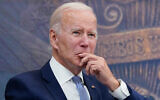 US President Joe Biden during a meeting with CEOs about the economy in the at the White House complex in Washington, July 28, 2022. (AP Photo/Susan Walsh)