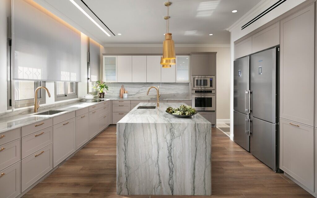 A modern kitchen in Jerusalem, designed by Gittie Perl. (Courtesy)