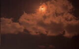 An Iron Dome interceptor missile is seen over the southern city of Ashkelon, July 16, 2022. (Screenshot: Twitter)