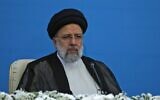 Iran's President Ebrahim Raisi looks on during a joint press conference with his Russian and Turkish counterparts following their summit in Tehran, July 19, 2022. (ATTA KENARE / AFP)