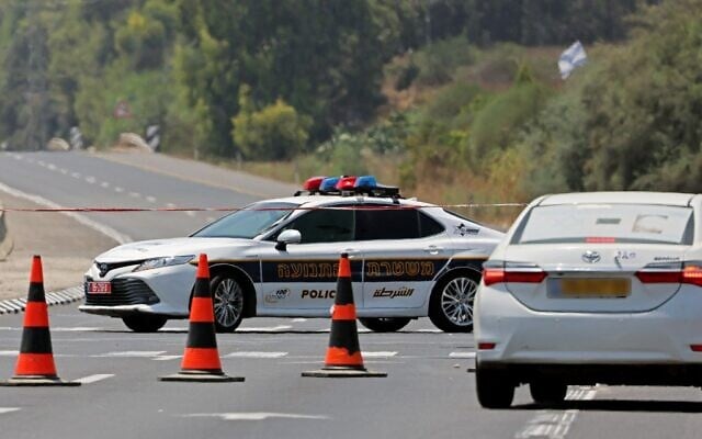 Israeli security forces man a checkpoint in the southern Kibbutz of Yad Mordechai near the Gaza border, on August 2, 2022. (Photo by JACK GUEZ / AFP) Israeli security forces man a checkpoint in the southern Kibbutz of Yad Mordechai near the Gaza border, on August 2, 2022. (Photo by JACK GUEZ / AFP)