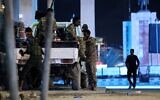 Security forces patrol near the Hayat Hotel after an attack by Al-Shabaab fighters in Mogadishu on August 20, 2022. (Hassan Ali ELMI / AFP)