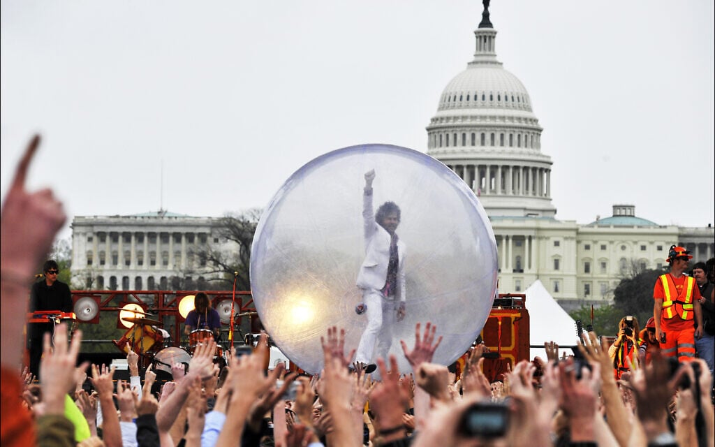 Flaming Lips frontman Wayne Coyne in a bubble at the National Mall in this undated photo. (C. Taylor Crothers/ Courtesy)