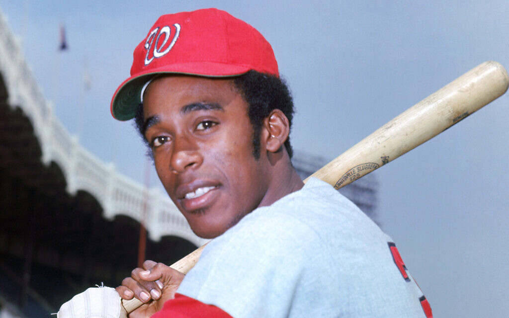 Elliott Maddox of the Washington Senators poses for a portrait in 1971. (Louis Requena/MLB via Getty Images/ via JTA)