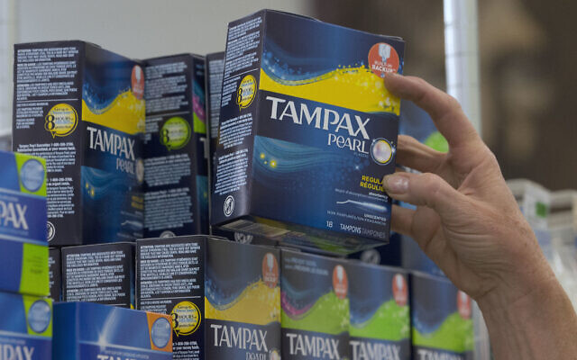 A person restocks tampons at Compton's Market, Wednesday, June 22, 2016, in Sacramento, Calif.(AP Photo/Rich Pedroncelli) A person restocks tampons at Compton's Market, Wednesday, June 22, 2016, in Sacramento, Calif.(AP Photo/Rich Pedroncelli)