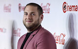 Jonah Hill, recipient of the CinemaCon Vanguard award, poses at the Big Screen Achievement Awards on April 26, 2018, in Las Vegas. (Chris Pizzello/Invision/AP)