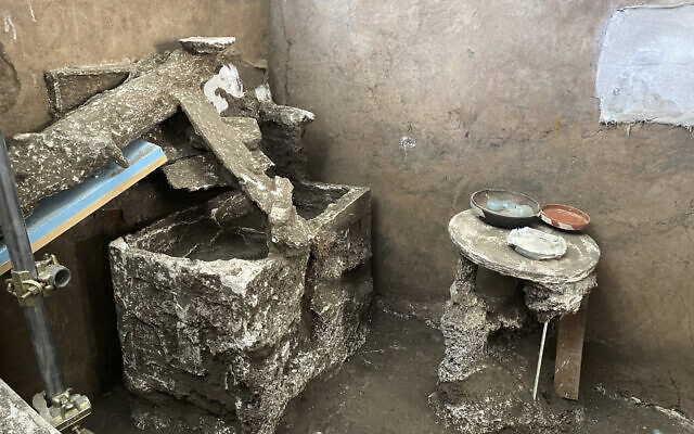 The latest discoveries in the ancient city of Pompeii, Saturday, August 6, 2022. (Parco Archeologico di Pompei via AP) The latest discoveries in the ancient city of Pompeii, Saturday, August 6, 2022. (Parco Archeologico di Pompei via AP)