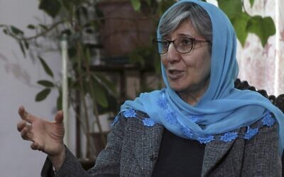 Sima Samar, a prominent activist and physician, who has been fighting for women's rights in Afghanistan for the past 40 years, speaks during an interview at her house in Kabul, Afghanistan, on March 6, 2021, six months before the Taliban takeover of her country. (AP Photo/Rahmat Gul) Sima Samar, a prominent activist and physician, who has been fighting for women's rights in Afghanistan for the past 40 years, speaks during an interview at her house in Kabul, Afghanistan, on March 6, 2021, six months before the Taliban takeover of her country. (AP Photo/Rahmat Gul)
