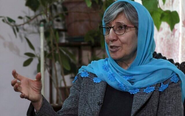 Sima Samar, a prominent activist and physician, who has been fighting for women's rights in Afghanistan for the past 40 years, speaks during an interview at her house in Kabul, Afghanistan, on March 6, 2021, six months before the Taliban takeover of her country. (AP Photo/Rahmat Gul) Sima Samar, a prominent activist and physician, who has been fighting for women's rights in Afghanistan for the past 40 years, speaks during an interview at her house in Kabul, Afghanistan, on March 6, 2021, six months before the Taliban takeover of her country. (AP Photo/Rahmat Gul)