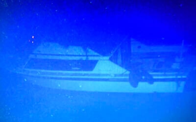 A migrant boat that sank in April carrying about 80 Lebanese, Syrians, and Palestinians trying to migrate by sea to Italy, following a confrontation with the Lebanese navy, and found by the Pisces VI submarine on some 459 meters (about 1,505 feet) below water, off the coast of Tripoli, north Lebanon, August 25, 2022. (Lebanese Army Website via AP)