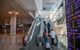 Travelers at Ben Gurion International Airport, on June 7, 2022. (Yossi Aloni/Flash90)