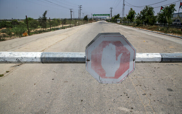 View of the closed Erez crossing, in Beit Hanun, between Israel and the northern Gaza Strip, on August 4, 2022. (Attia Muhammed/Flash90) View of the closed Erez crossing, in Beit Hanun, between Israel and the northern Gaza Strip, on August 4, 2022. (Attia Muhammed/Flash90)