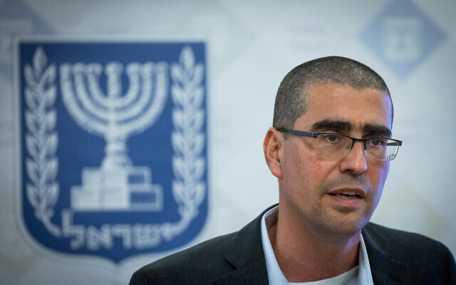 Kobi Bar-Nathan, director of Salary and Employment Agreements at the Finance Ministry, attends a press conference in Jerusalem, August 17, 2022. (Yonatan Sindel/Flash90) Kobi Bar-Nathan, director of Salary and Employment Agreements at the Finance Ministry, attends a press conference in Jerusalem, August 17, 2022. (Yonatan Sindel/Flash90)