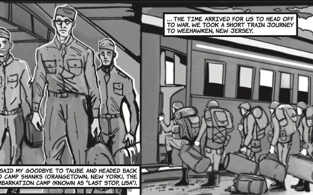 A page from 'The English GI,' written by Jonathan Sandler and illustrated by Brian Bicknell. (Courtesy of Jonathan Sandler)